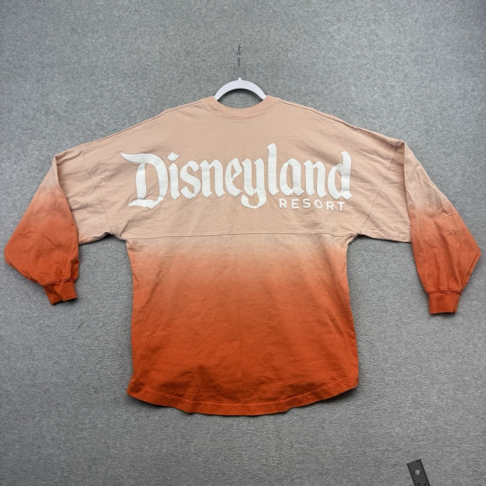Disneyland Resort Spirit Jersey Long Sleeve Shirt Orange Ombré Women's Medium M